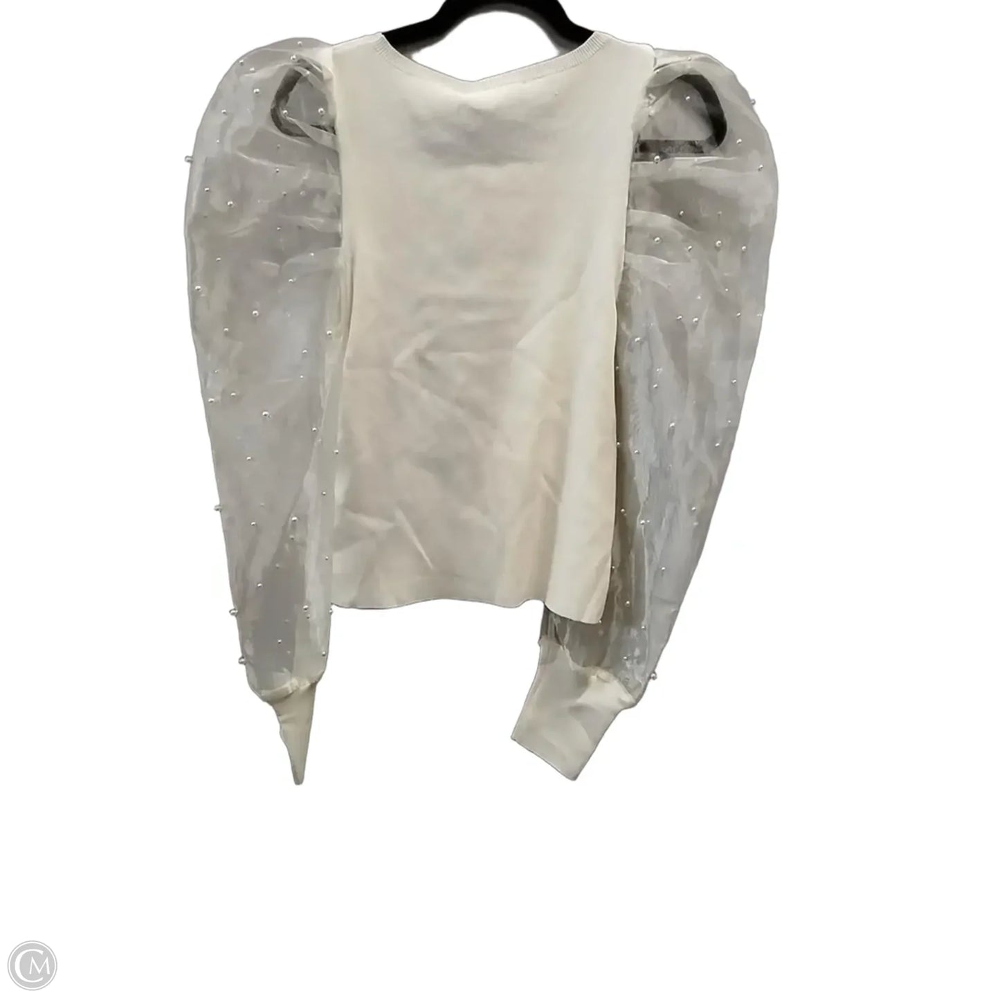 Top Long Sleeve By Do + Be In Ivory, Size: M