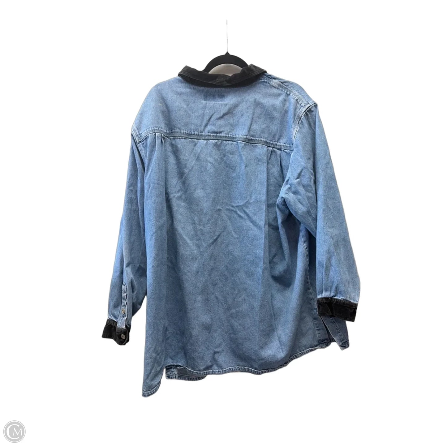 Jacket Denim By Venezia In Blue Denim, Size: 3x