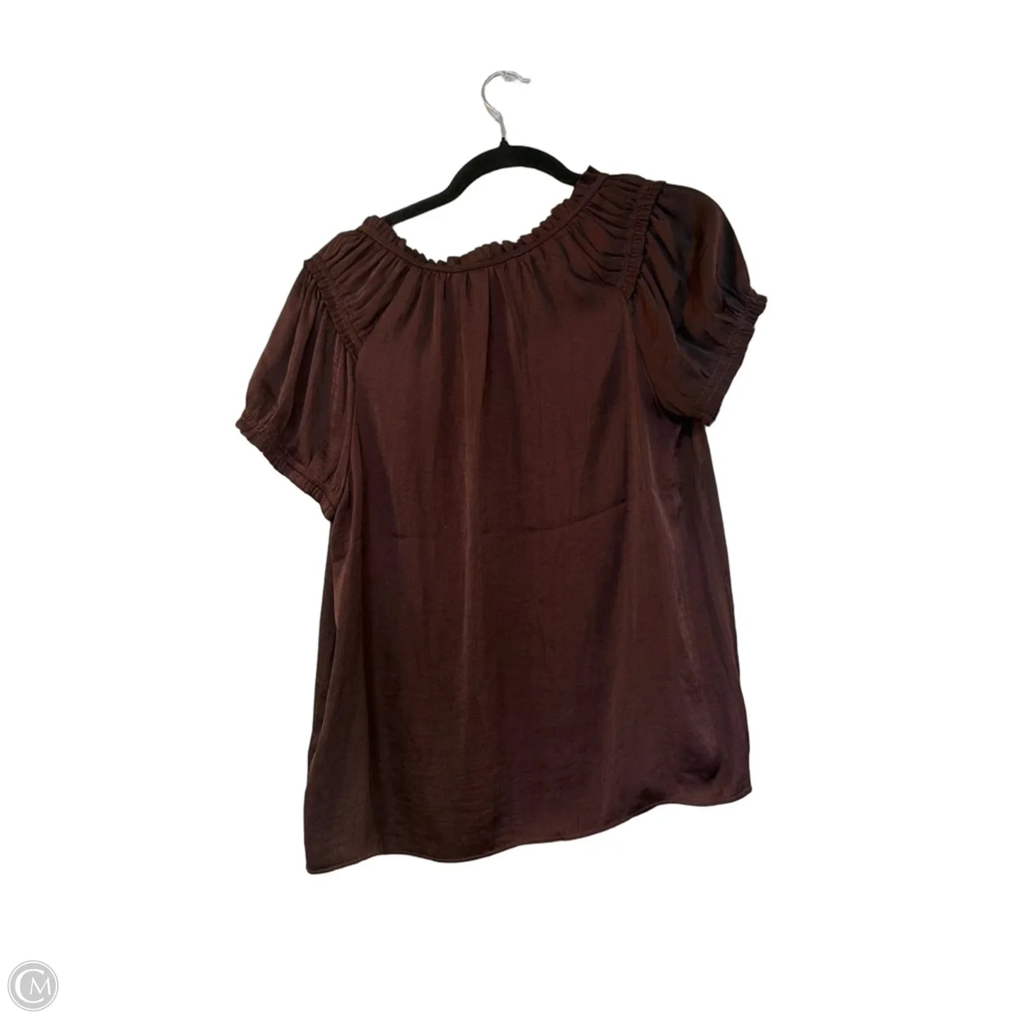 Top Short Sleeve By Catherine Malandrino In Brown, Size: S