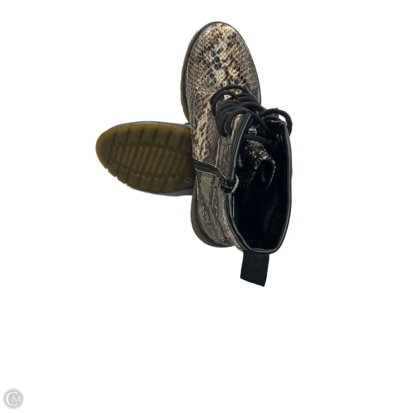 Boots Combat By Shu Shop In Snakeskin Print, Size: 7