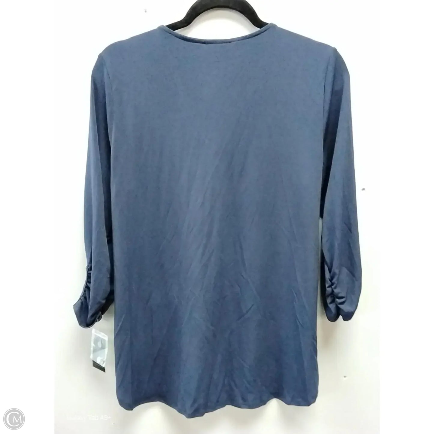 Top Long Sleeve By Jm Collections In Blue, Size: M