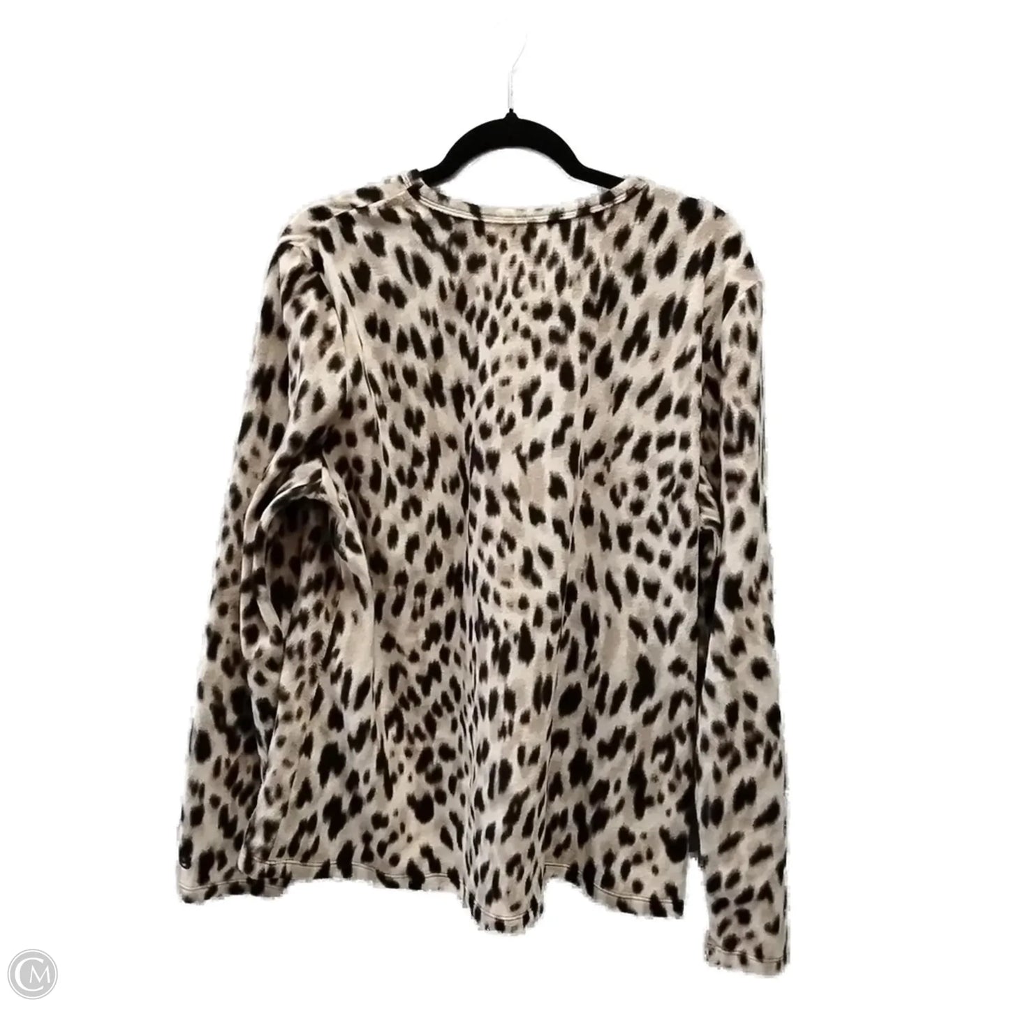 Top Long Sleeve By Cuddl Duds In Animal Print, Size: 2x