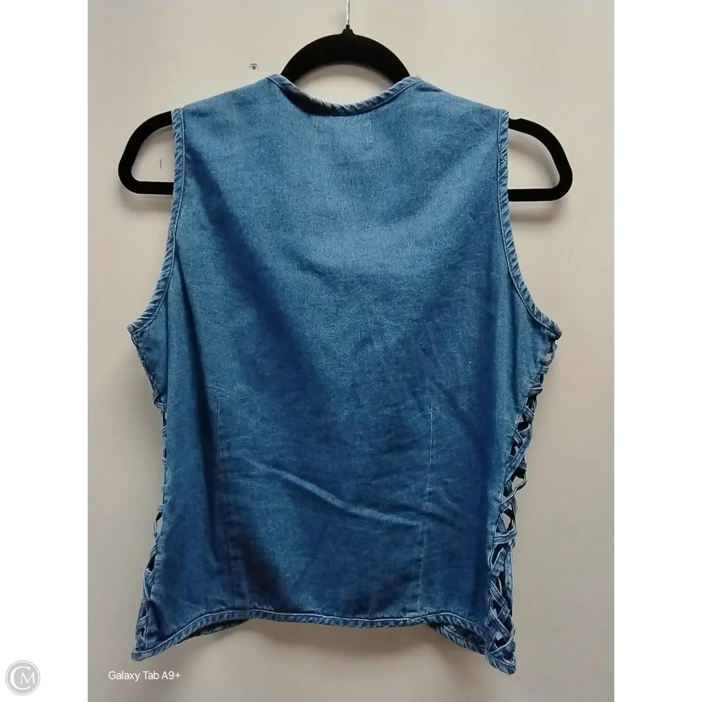 Vest Other By Clothes Mentor In Blue Denim, Size: Sp