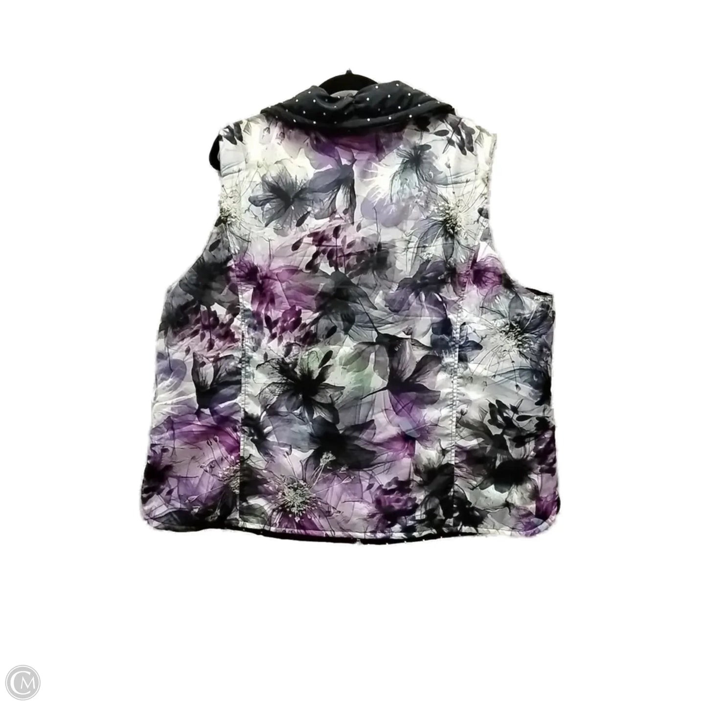 Vest Puffer & Quilted By Cj Banks In Floral Print, Size: 2x