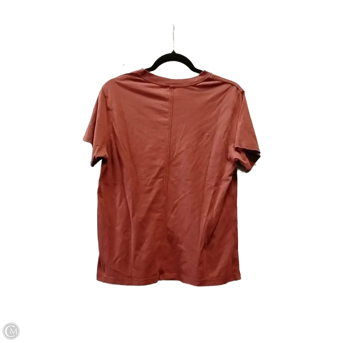 Athletic Top Short Sleeve By Lululemon In Orange, Size: Xl