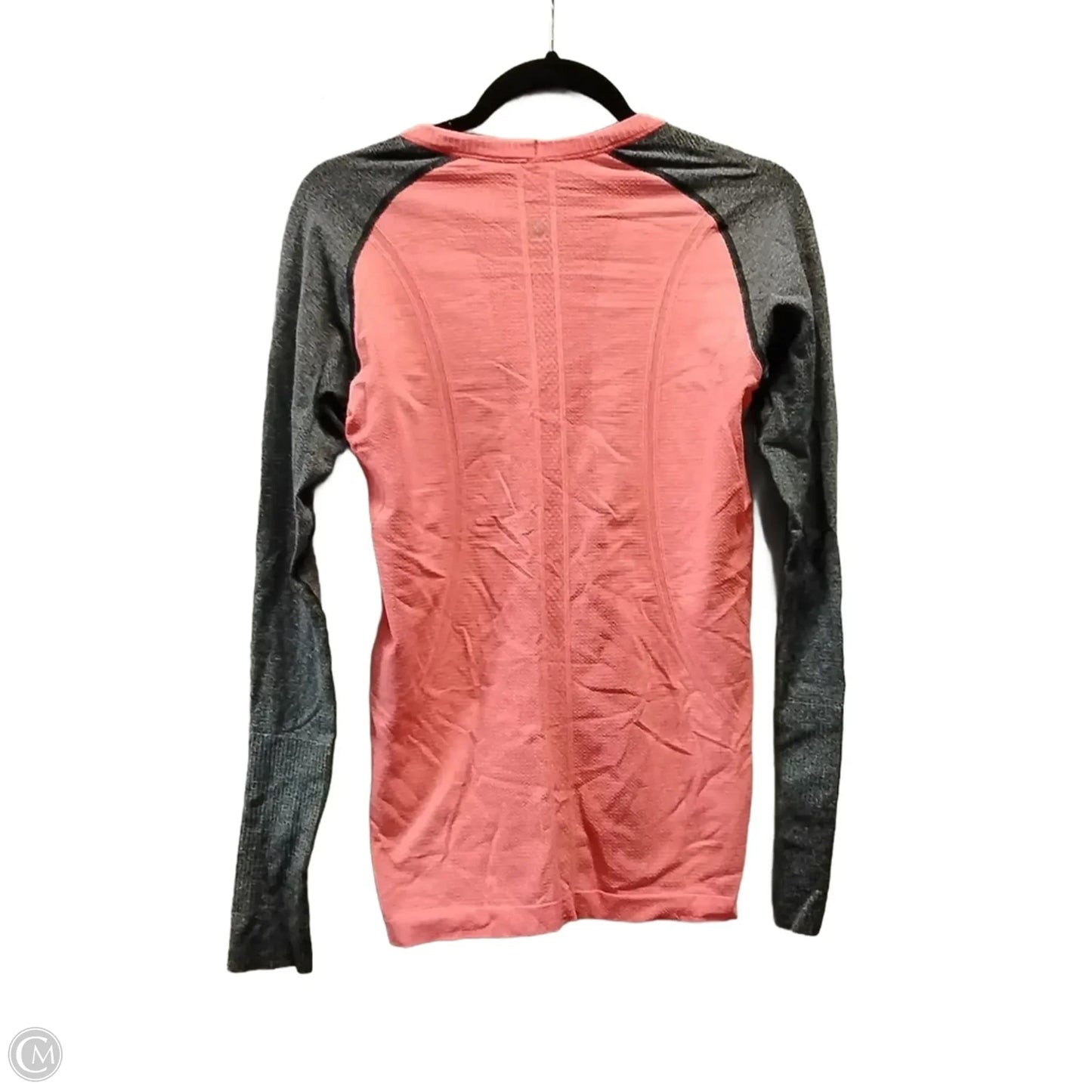 Athletic Top Long Sleeve Collar By Lululemon In Orange, Size: Xl