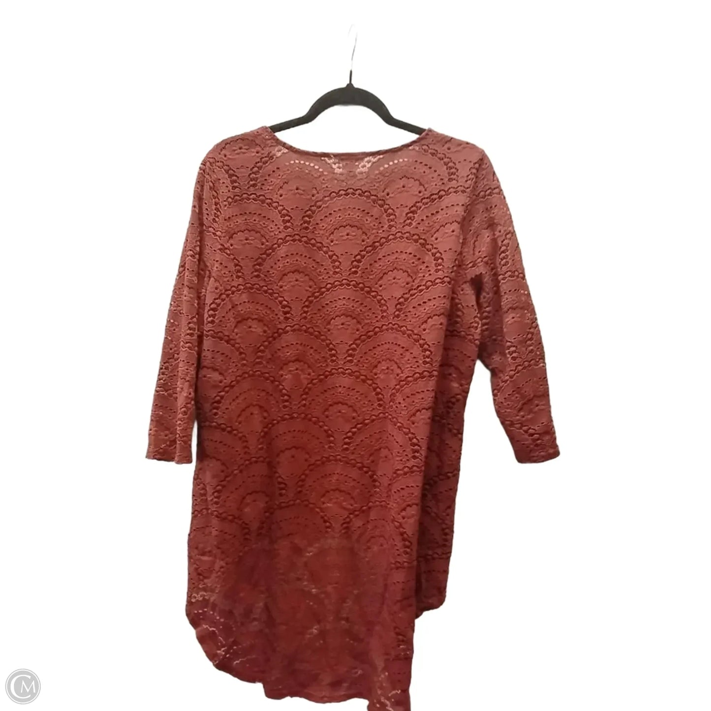 Top 3/4 Sleeve By Cato In Red, Size: Xl