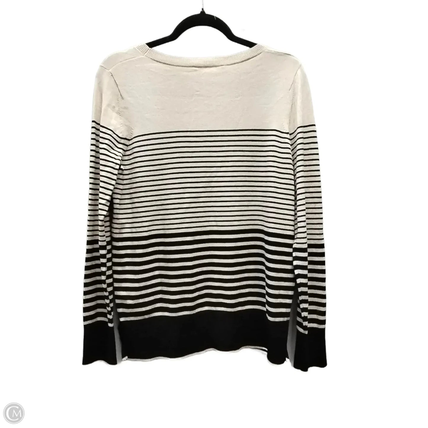 Blouse Long Sleeve By Loft In Geometric Pattern, Size: M