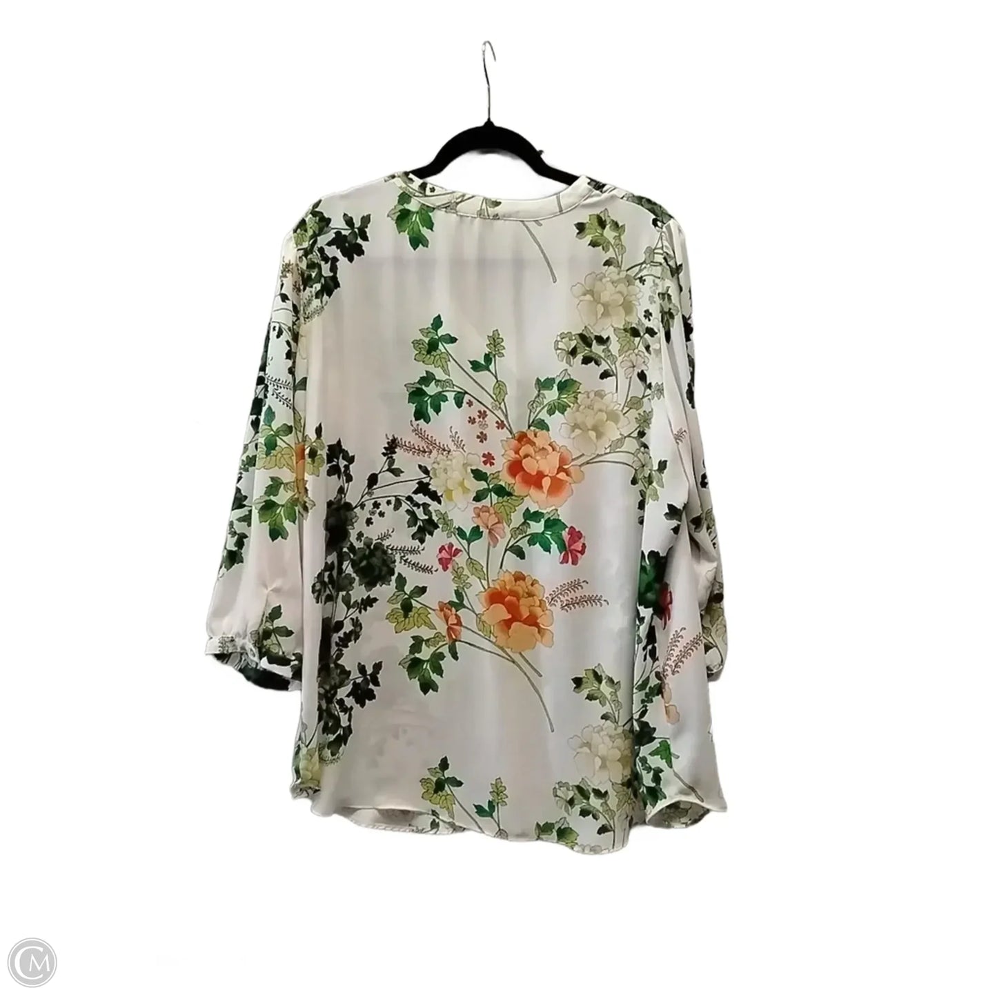 Blouse Long Sleeve By Rose And Olive In Floral Print, Size: 2x