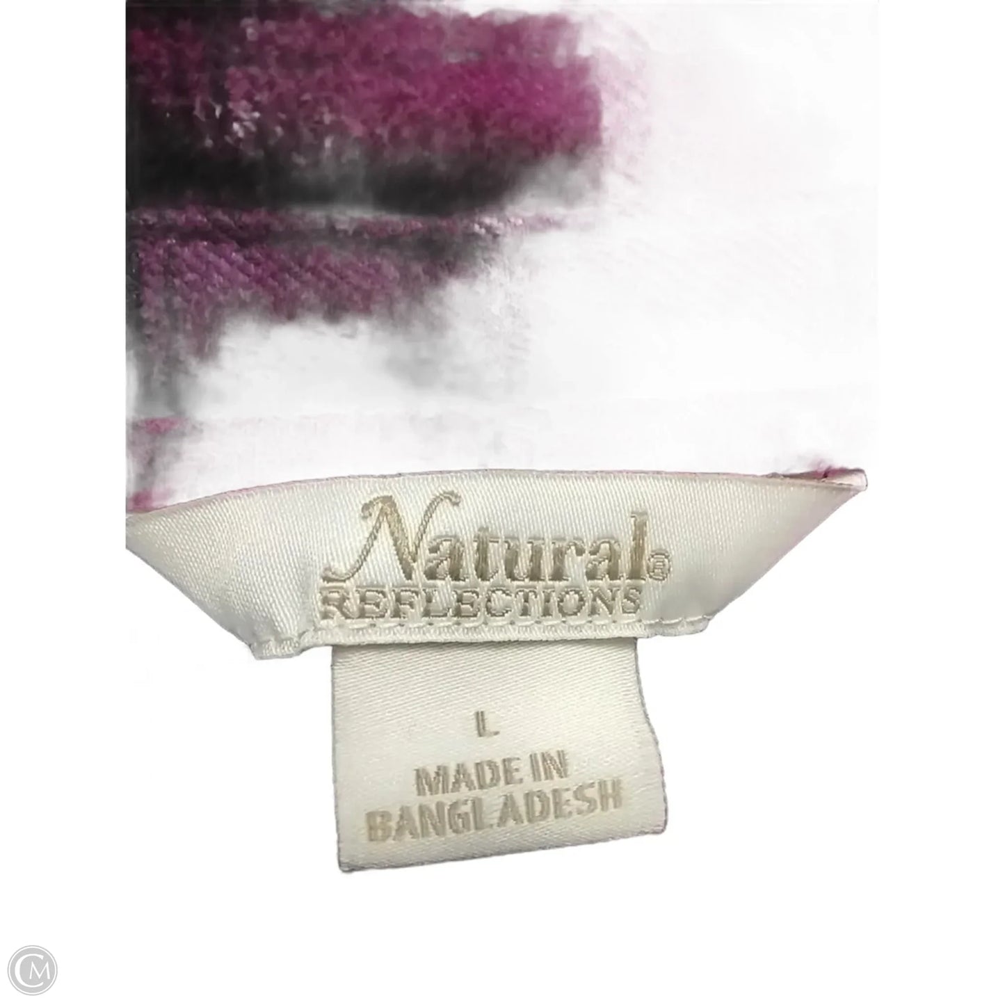 Top Long Sleeve By Natural Reflections In Plaid Pattern, Size: L