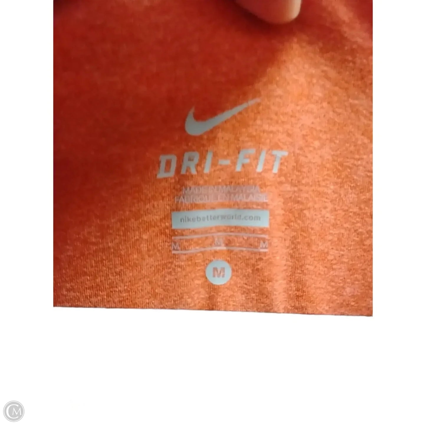 Athletic Sweatshirt Collar By Nike In Orange, Size: M
