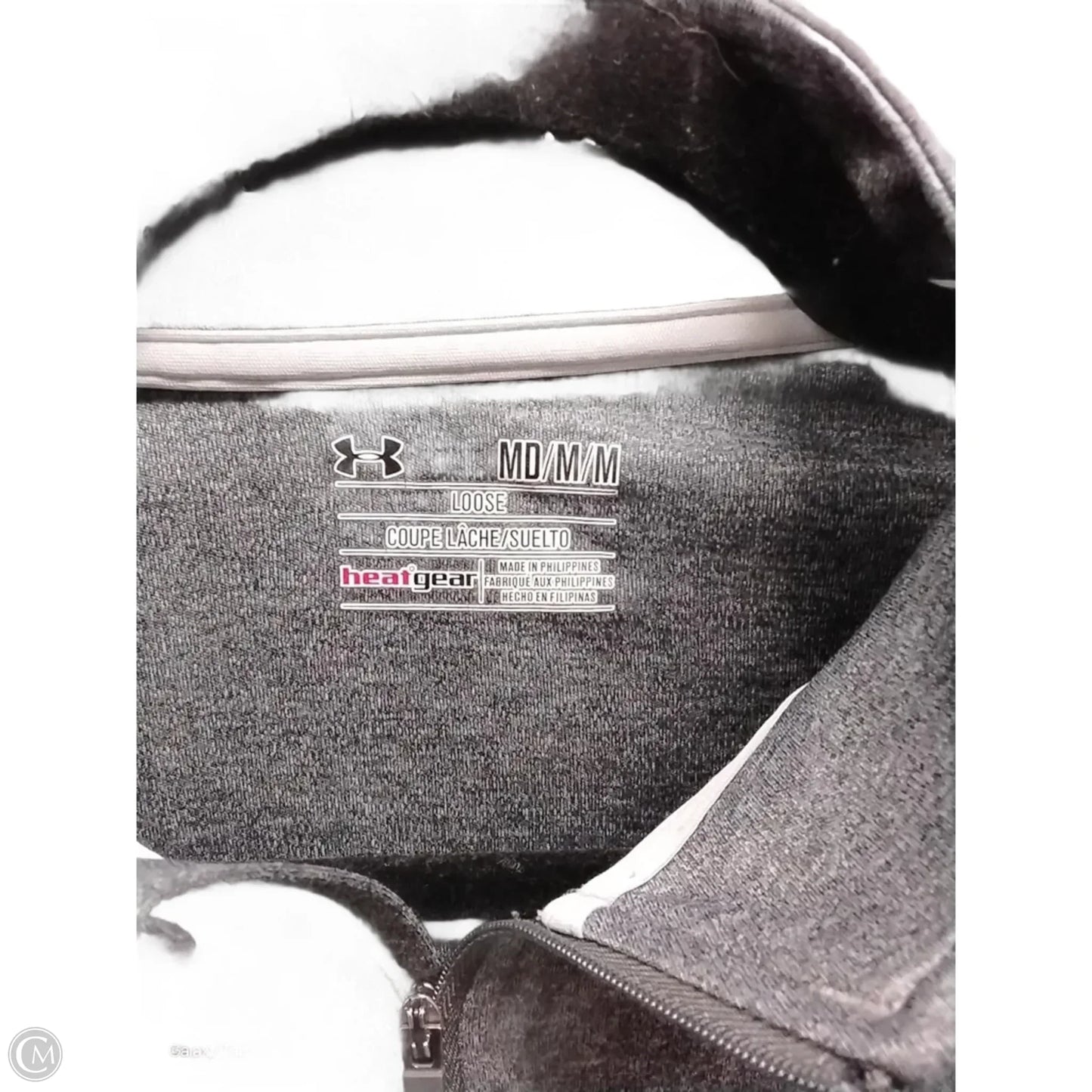 Athletic Sweatshirt Collar By Under Armour In Grey, Size: M