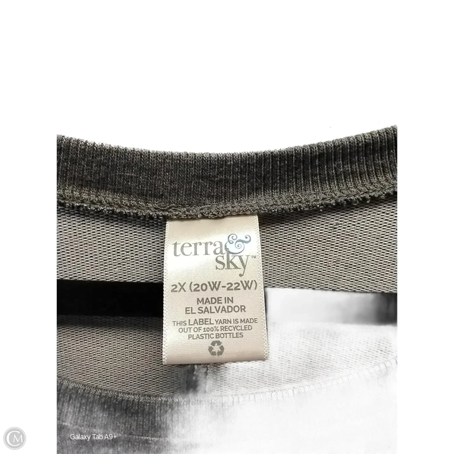 Top Long Sleeve By Terra & Sky In Grey, Size: 2x
