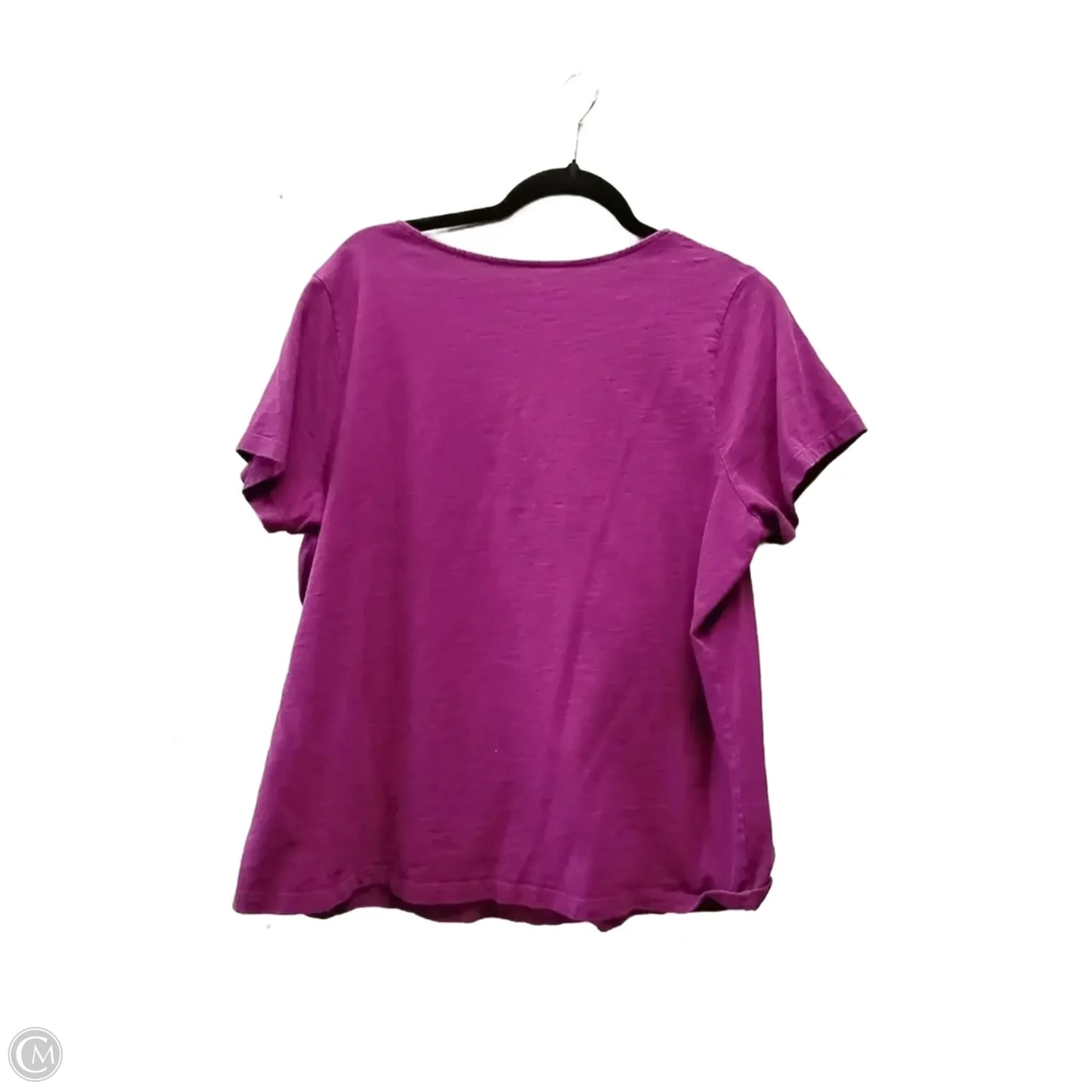 Top Short Sleeve By St Johns Bay In Purple, Size: 1x