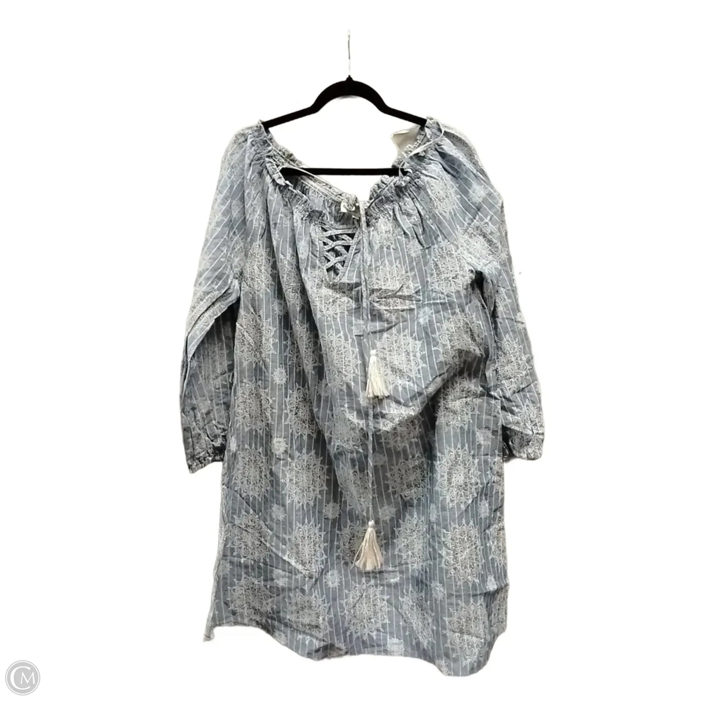 Top Long Sleeve By Blu Pepper In Blue, Size: 2x