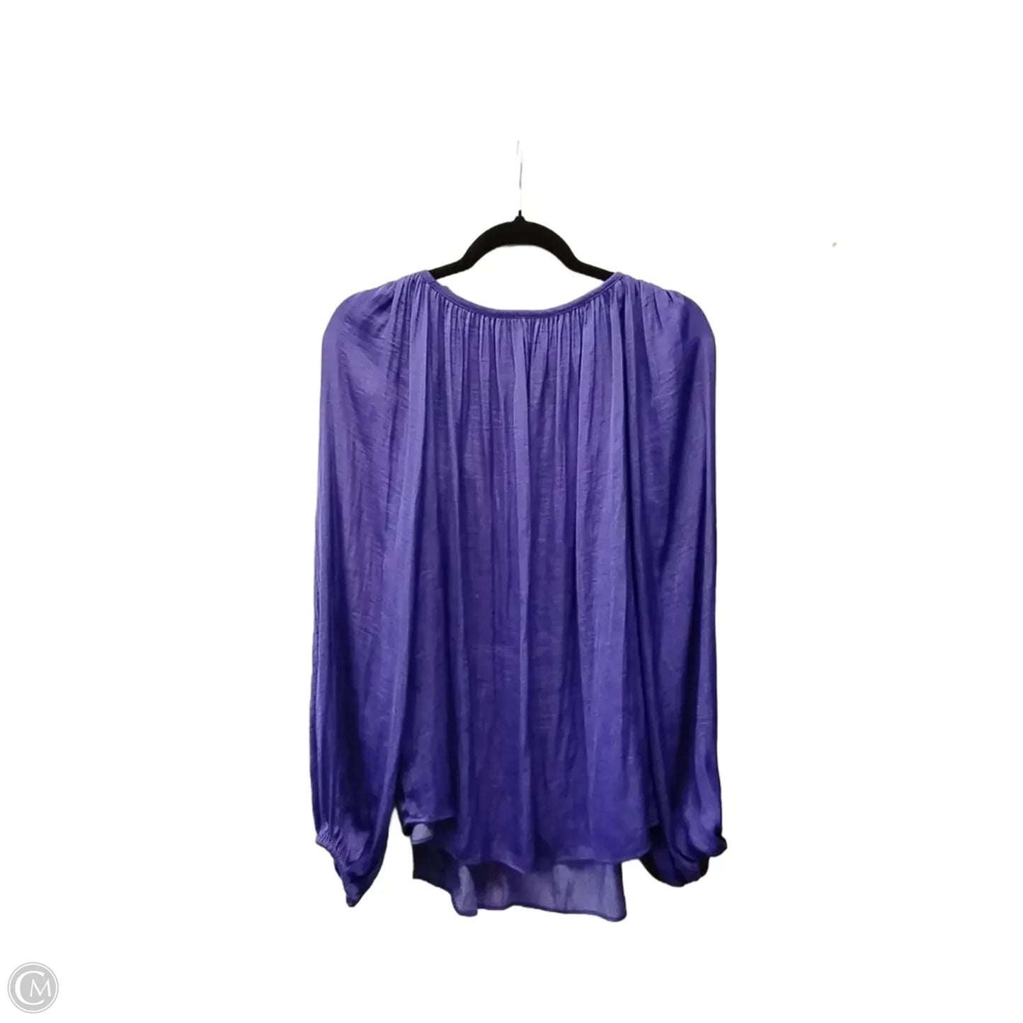 Blouse Long Sleeve By Jennifer Lopez In Purple, Size: Xl