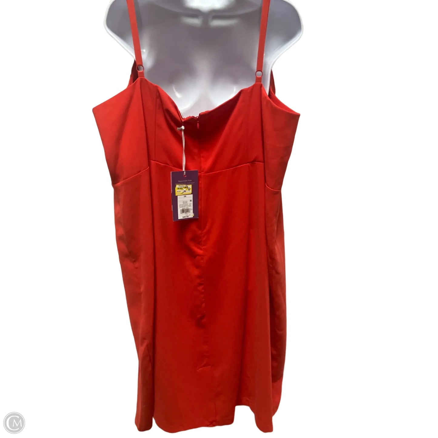 Dress Casual Short By Sergio Hudson Orange, Size: 3x