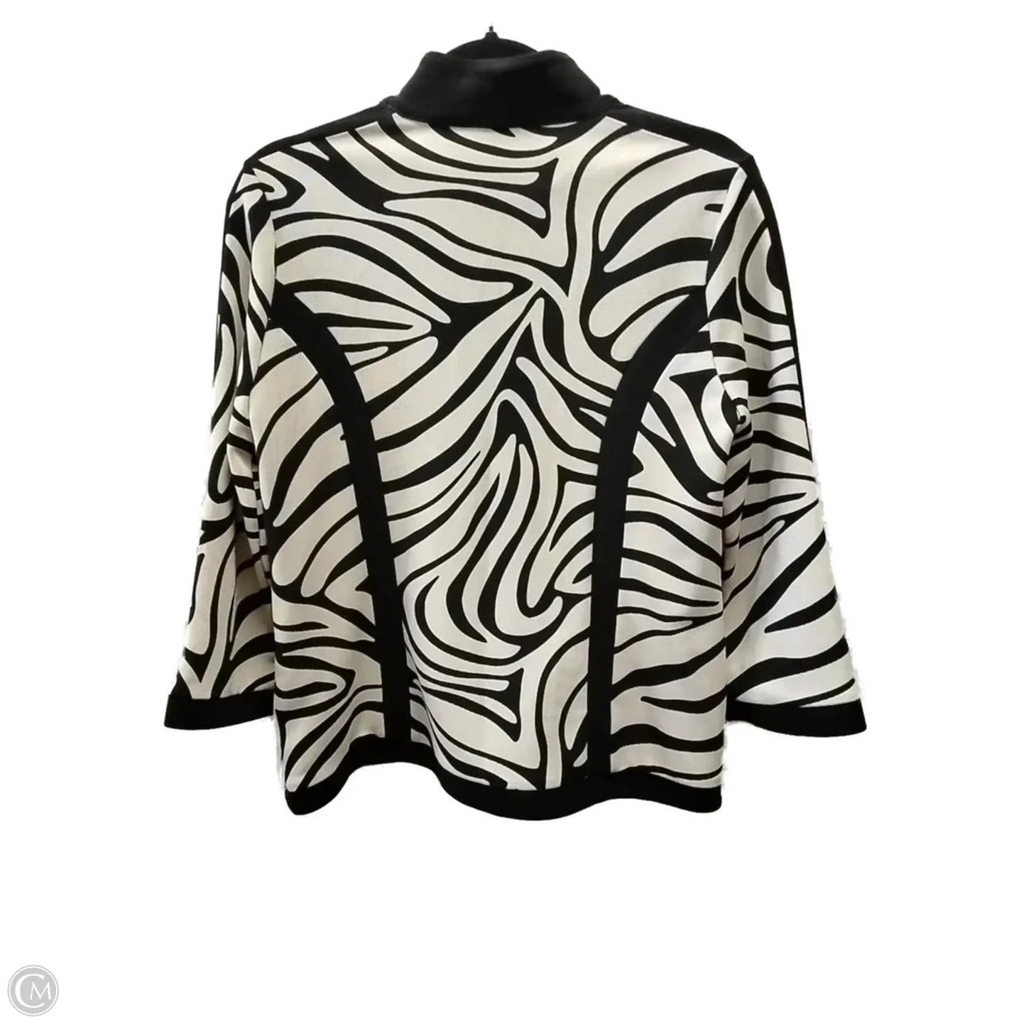 Jacket Other By Chicos In Black & Tan, Size: 0