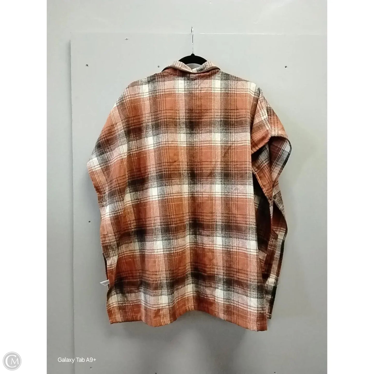 Poncho By Kori America In Plaid Pattern, Size: S