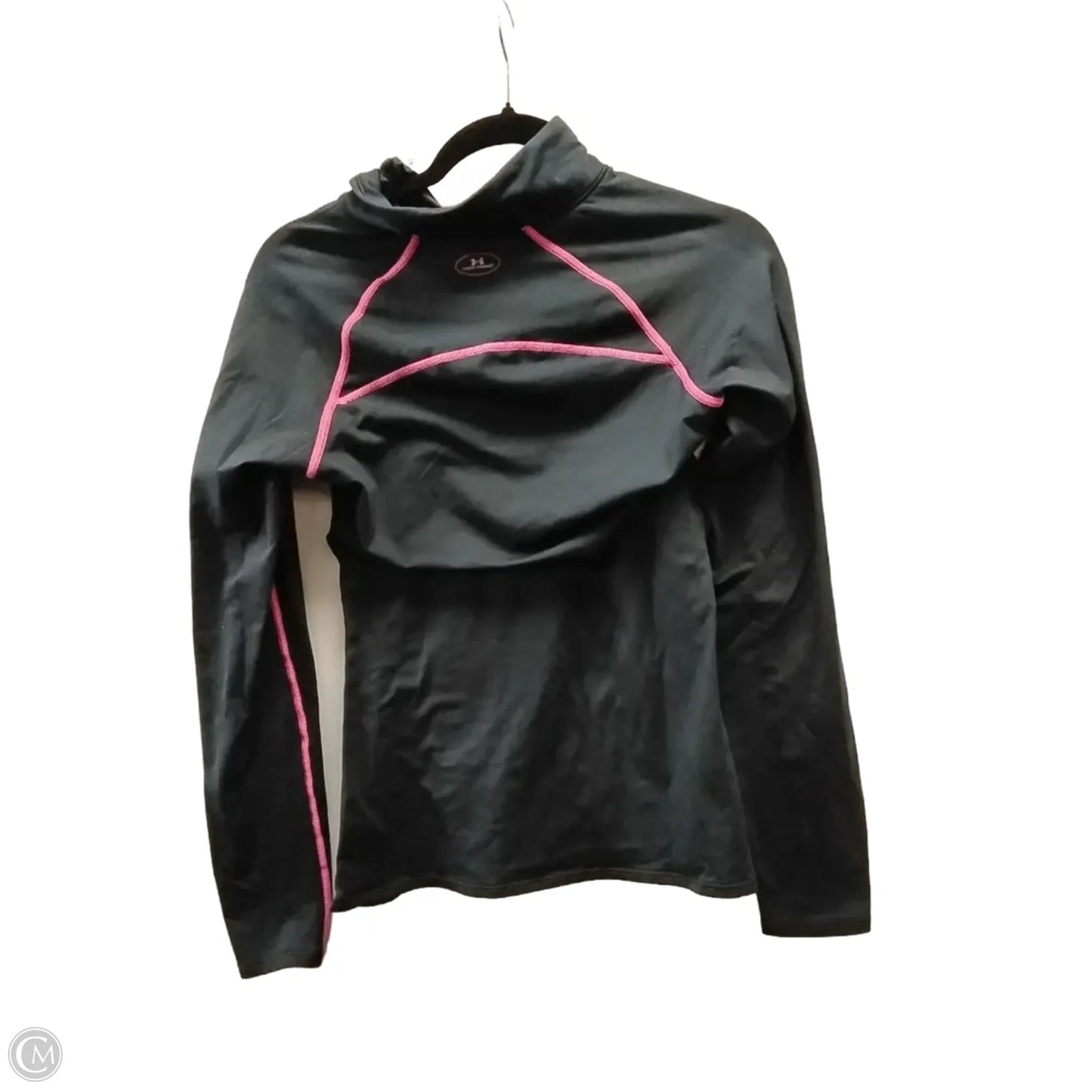 Athletic Sweatshirt Collar By Under Armour In Black & Pink, Size: Sp