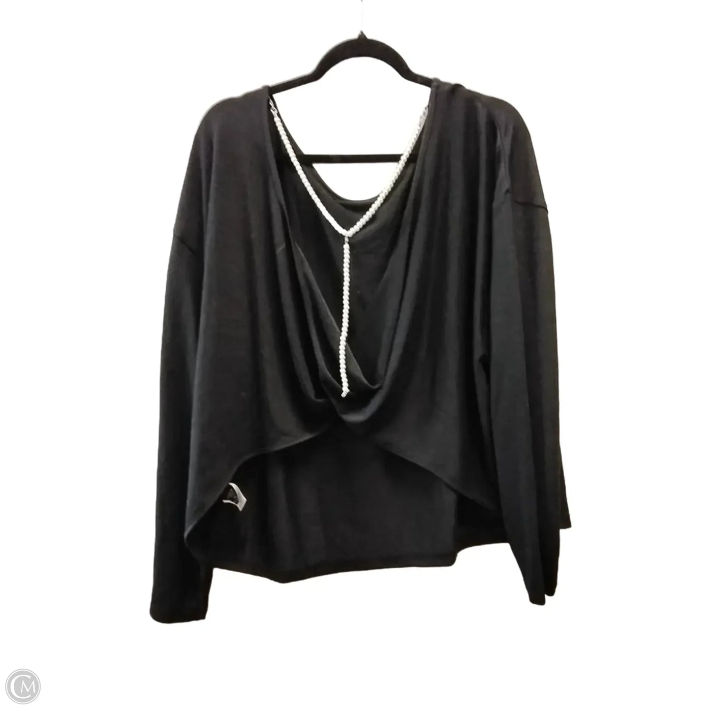 Blouse Short Sleeve By Shein In Black, Size: Xl