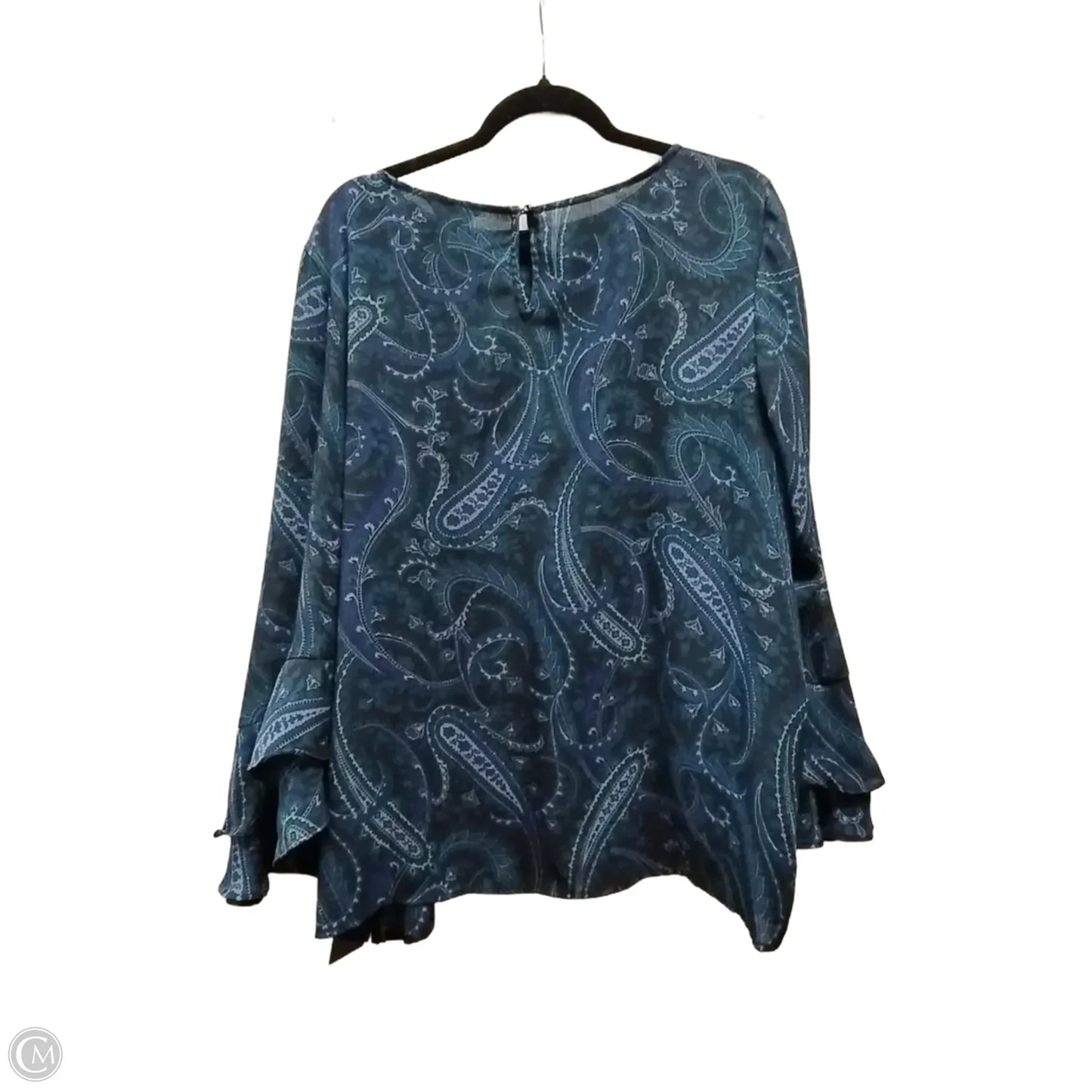 Blouse Long Sleeve By Chaps In Multi-colored, Size: Xxl