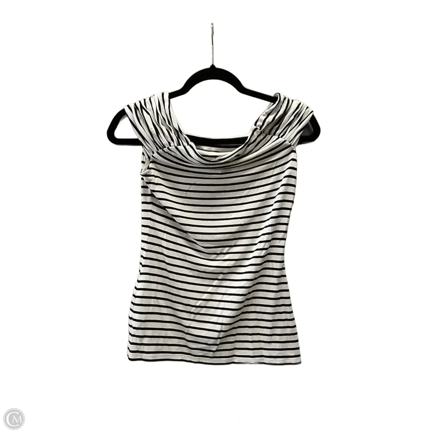 Blouse Short Sleeve By White House Black Market In Striped Pattern, Size: Xs