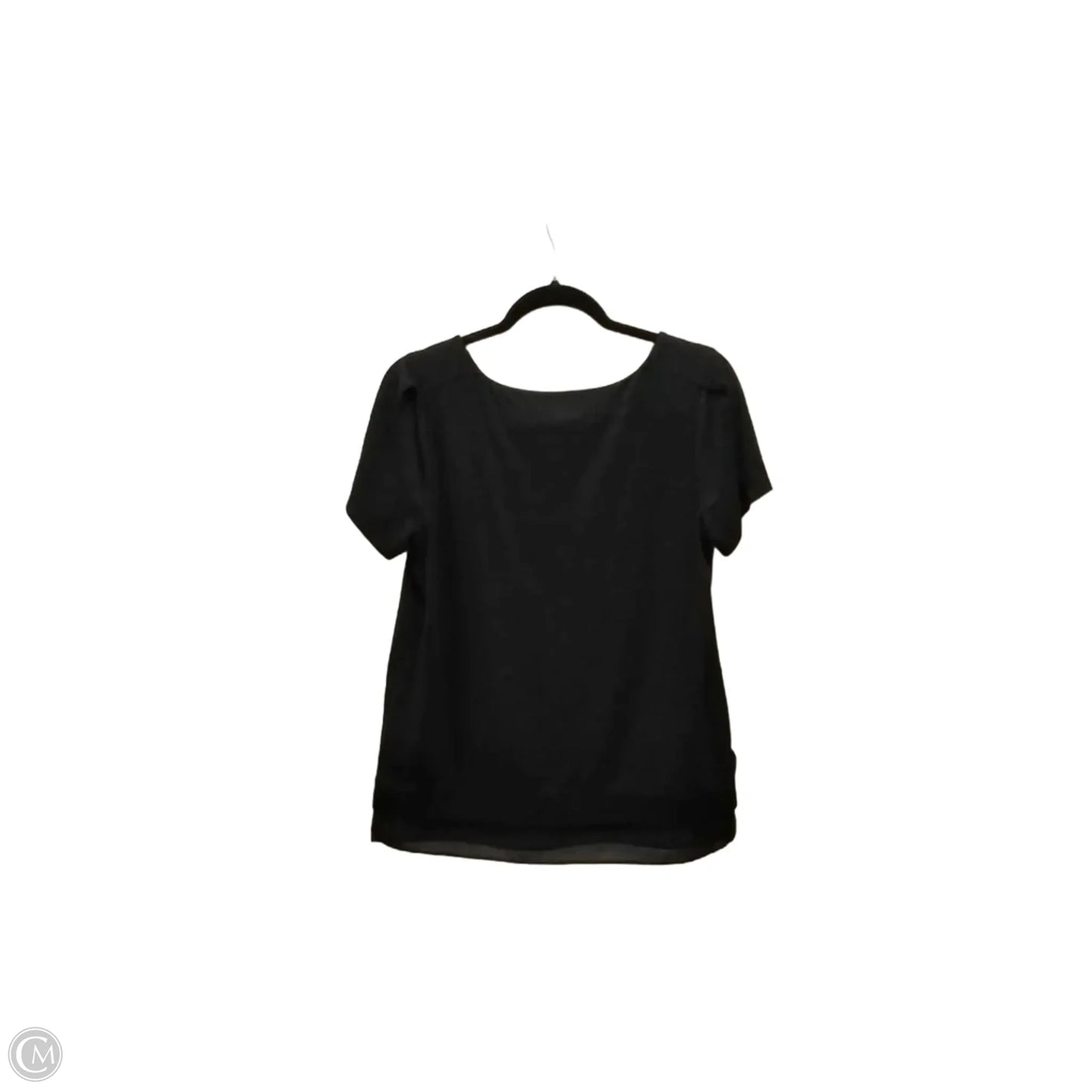 Top Short Sleeve By White House Black Market In Black, Size: S