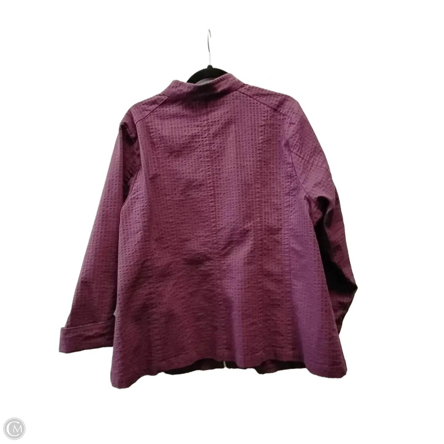 Jacket Shirt By Cj Banks In Purple, Size: 2x