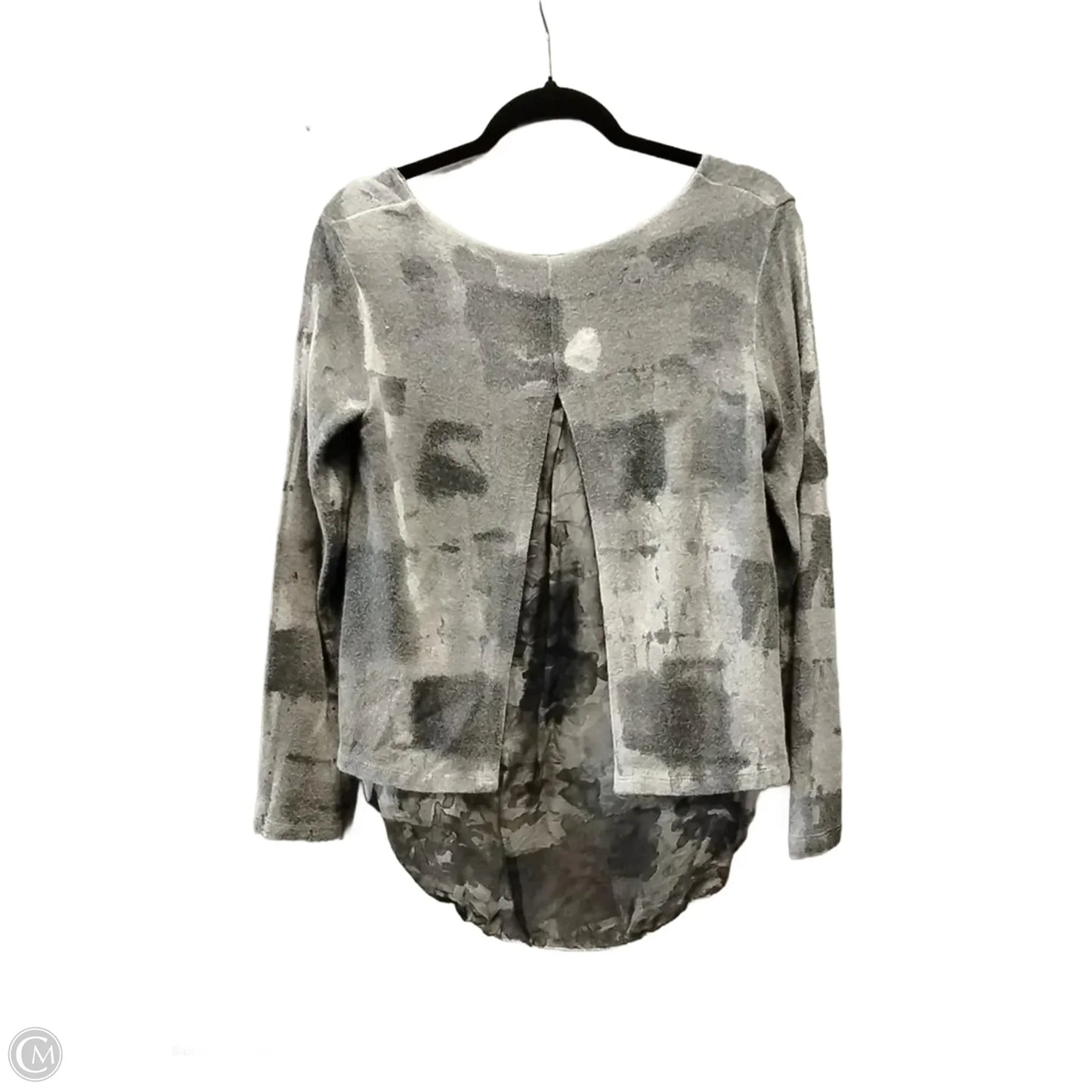 Blouse Long Sleeve By Clothes Mentor In Grey, Size: M