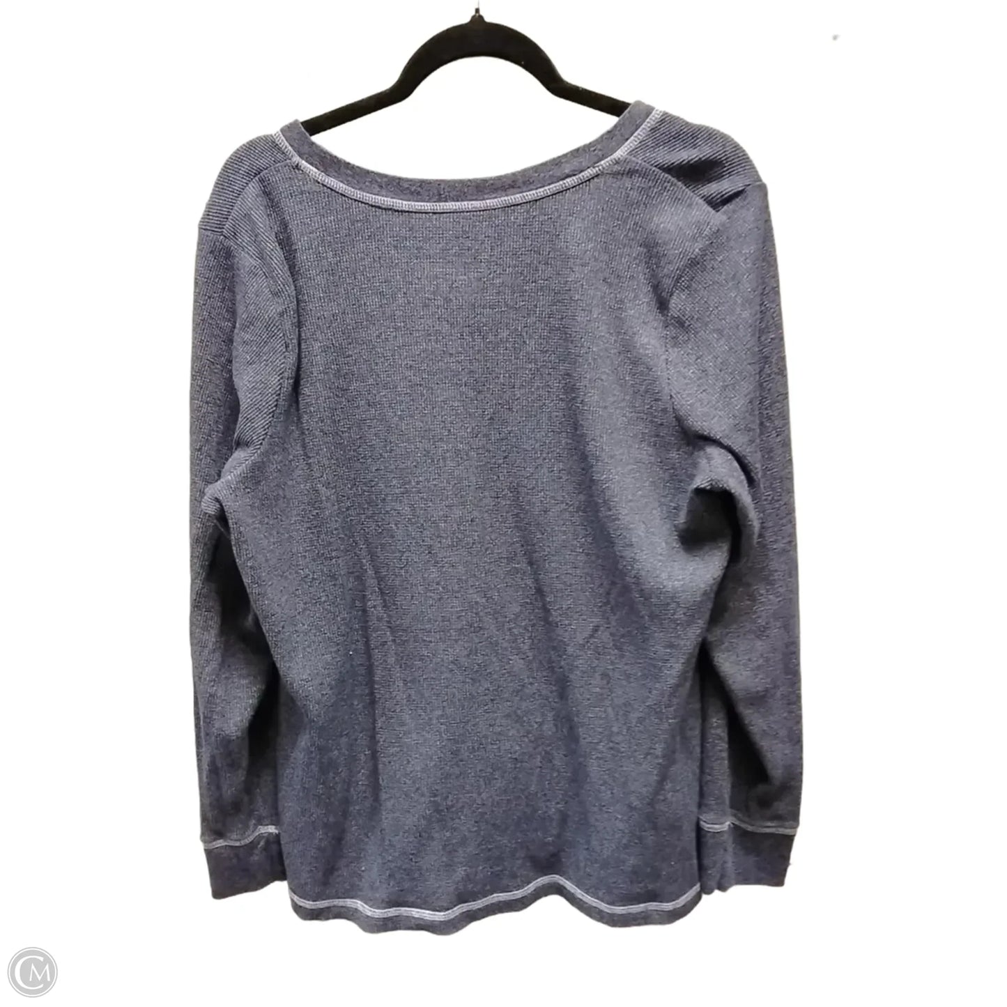 Top Long Sleeve By Liz Claiborne In Blue, Size: Xl