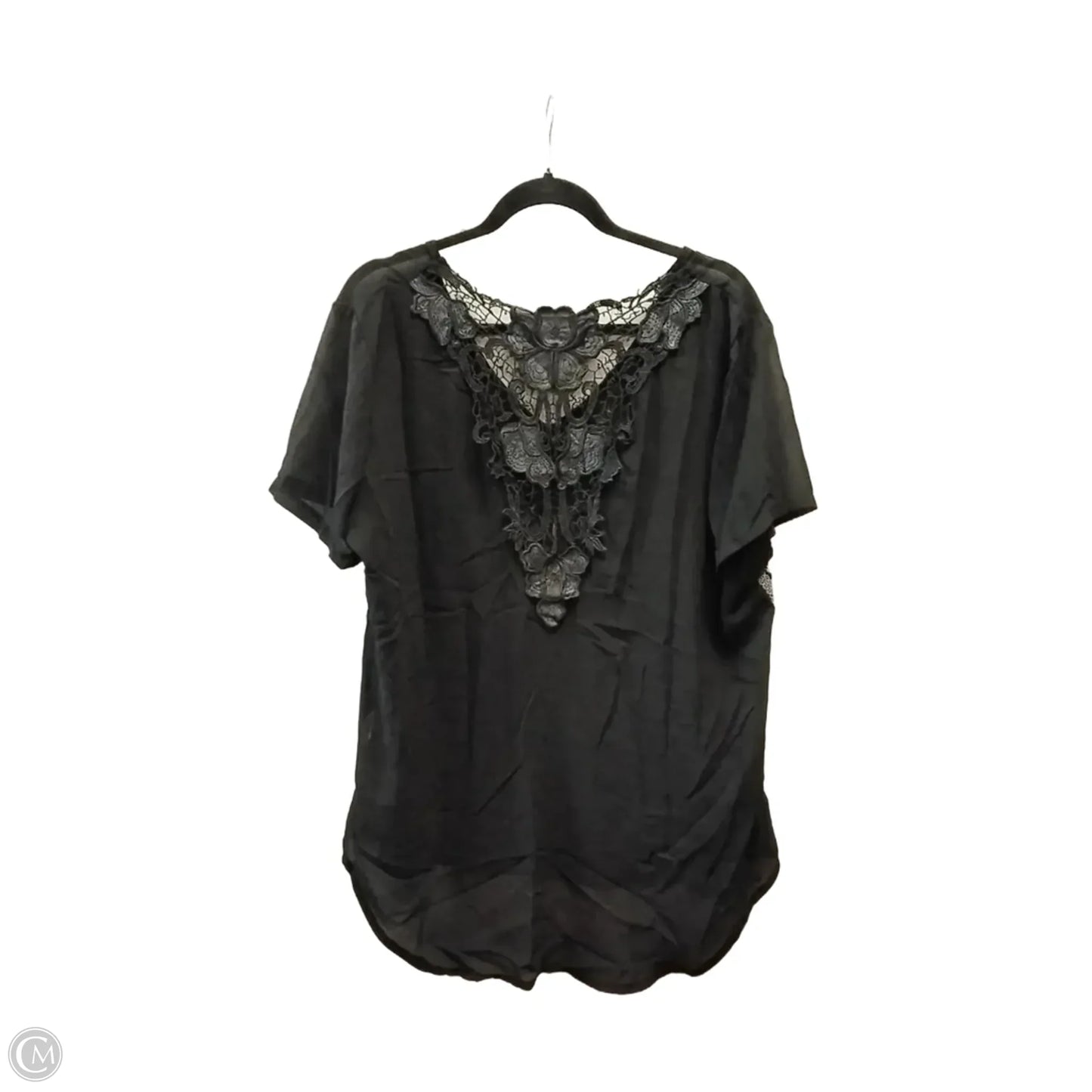 Top Short Sleeve By Clothes Mentor In Black, Size: Xl