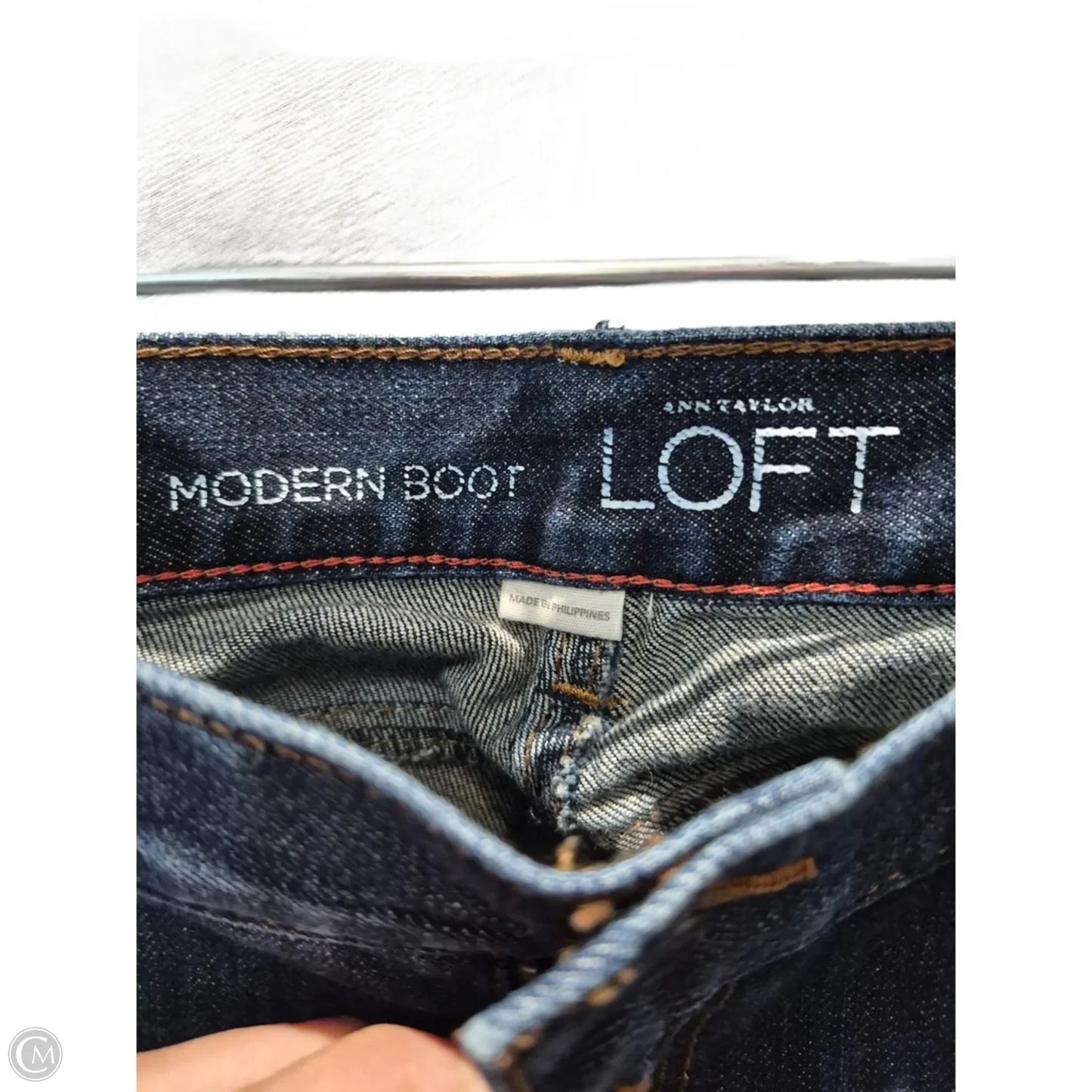 Jeans Boot Cut By Loft In Blue Denim, Size: 10p