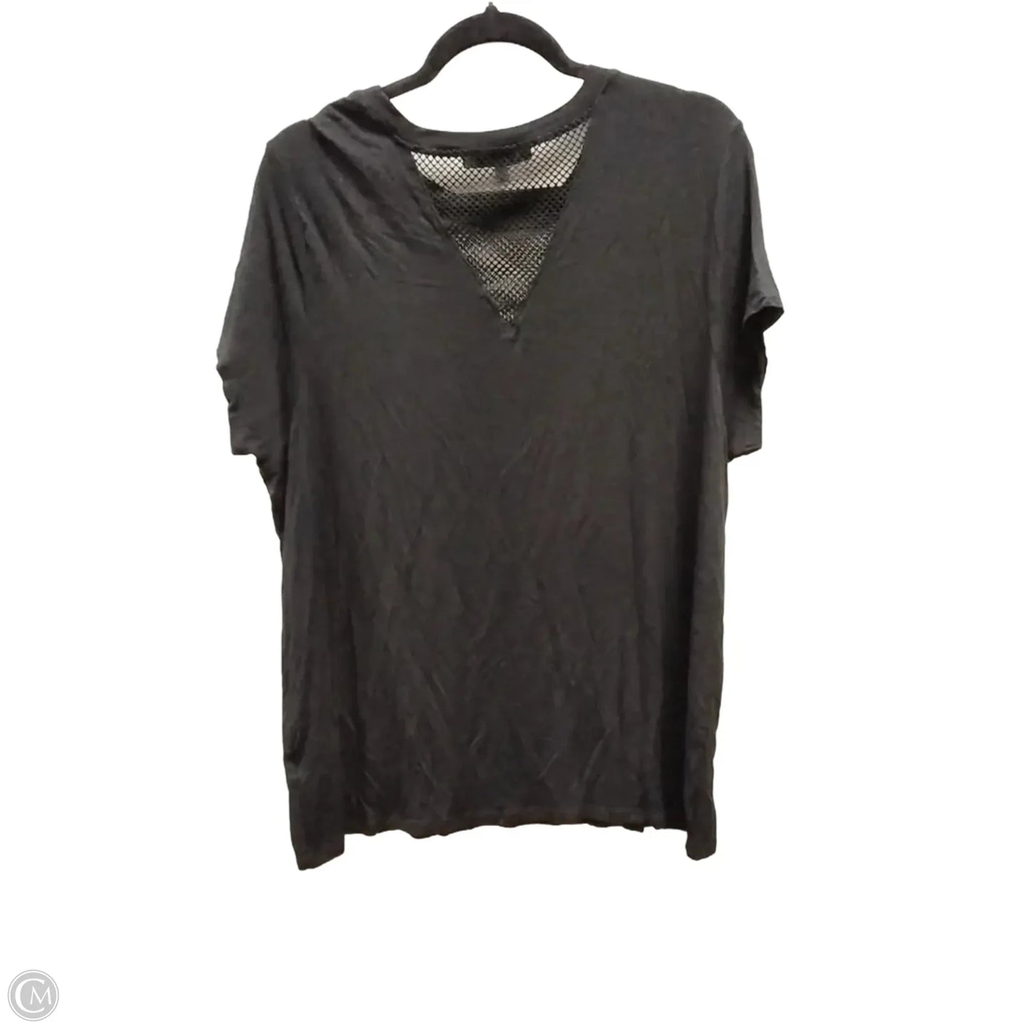 Blouse Short Sleeve By Clothes Mentor In Black, Size: 1x