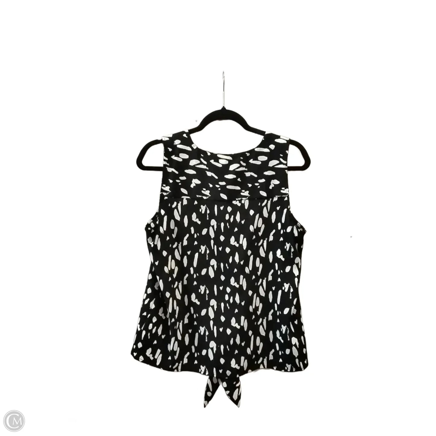 Blouse Sleeveless By Nine West In Blue & Cream, Size: M