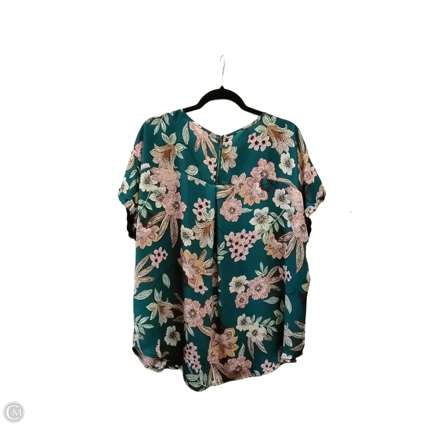 Blouse Short Sleeve By Maurices In Floral Print, Size: 1x