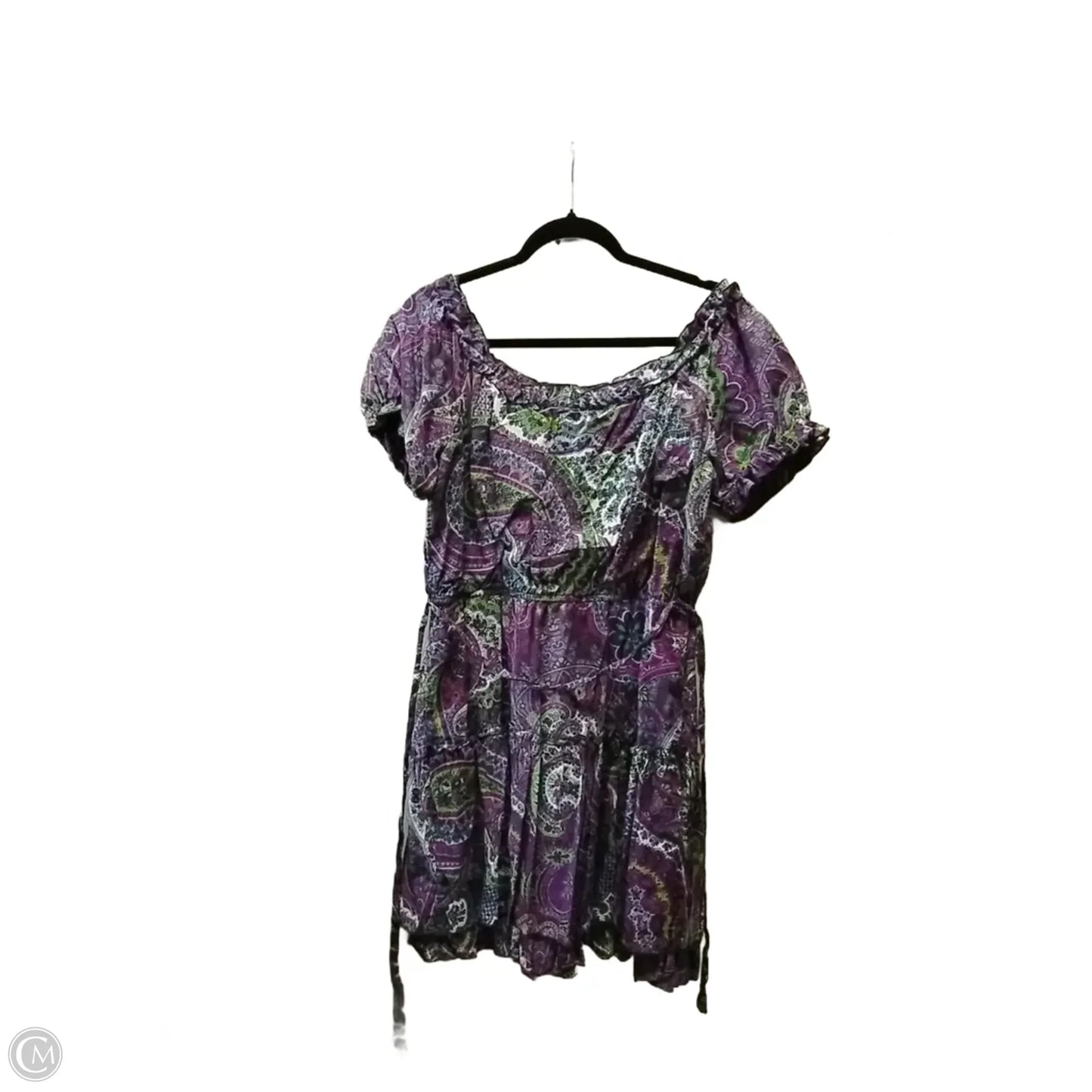 Dress Casual Midi By Abs In Green & Purple, Size: 12