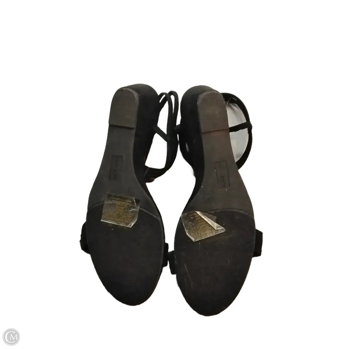 Sandals Heels Wedge By Laura Scott In Black, Size: 11
