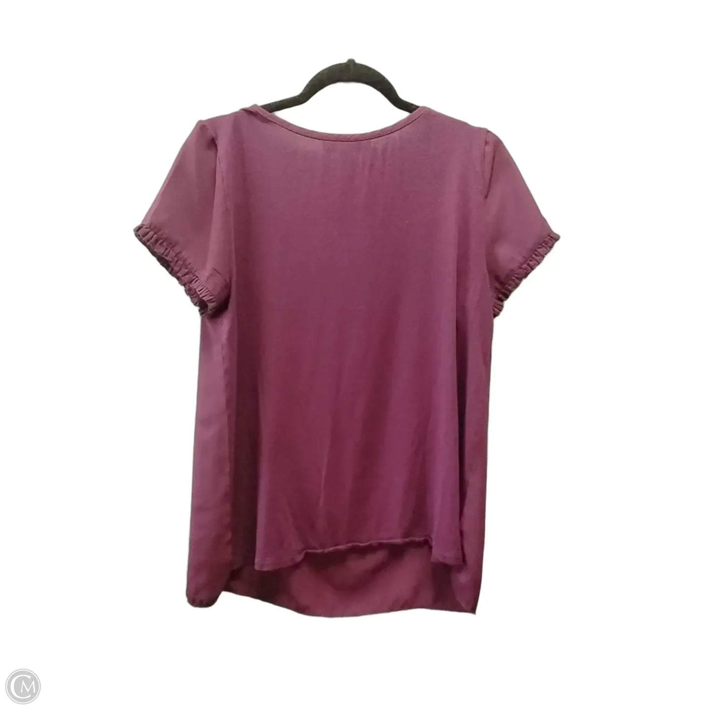 Top Short Sleeve By Loft In Purple, Size: M