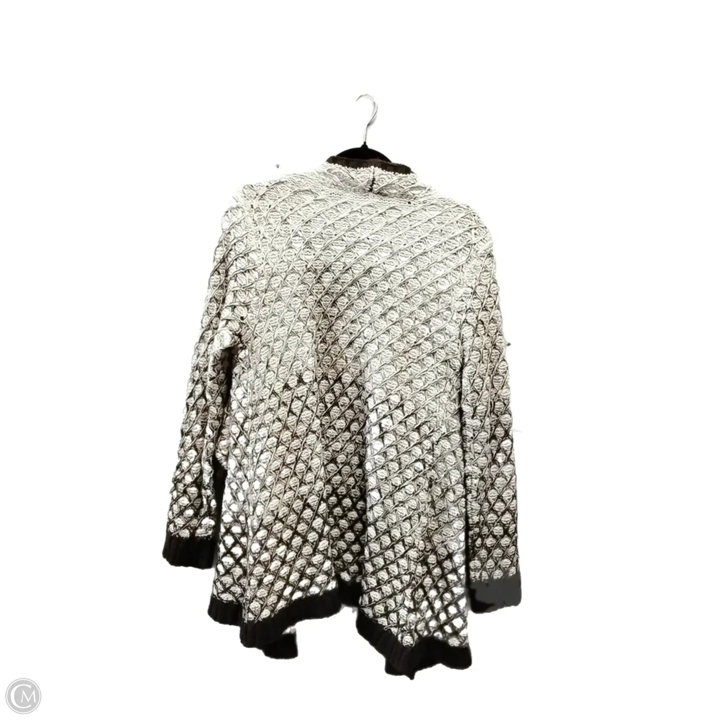 Sweater Cardigan By Time And Tru In Brown & Tan, Size: Xl