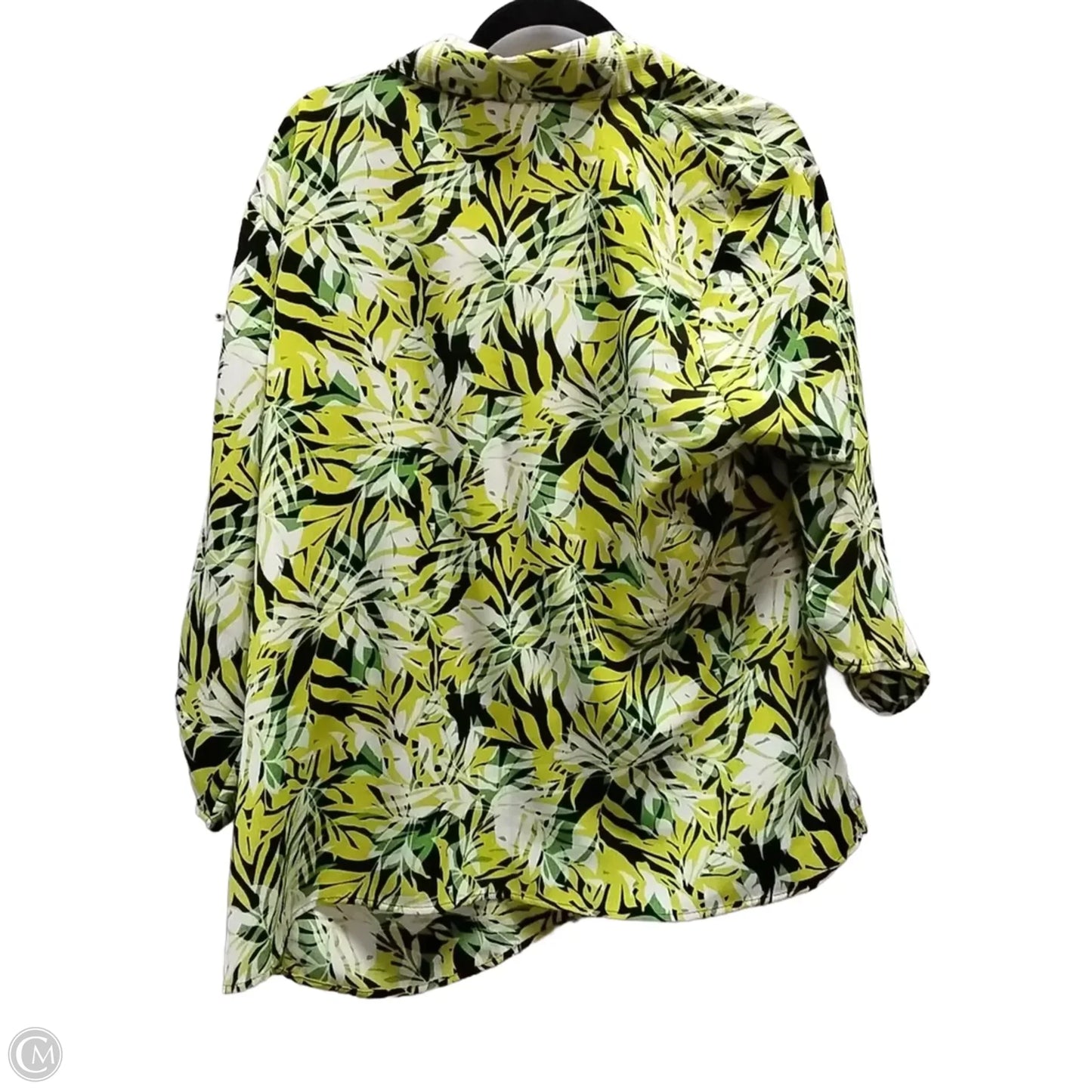 Top Long Sleeve By Just My Size In Floral Print, Size: 3x
