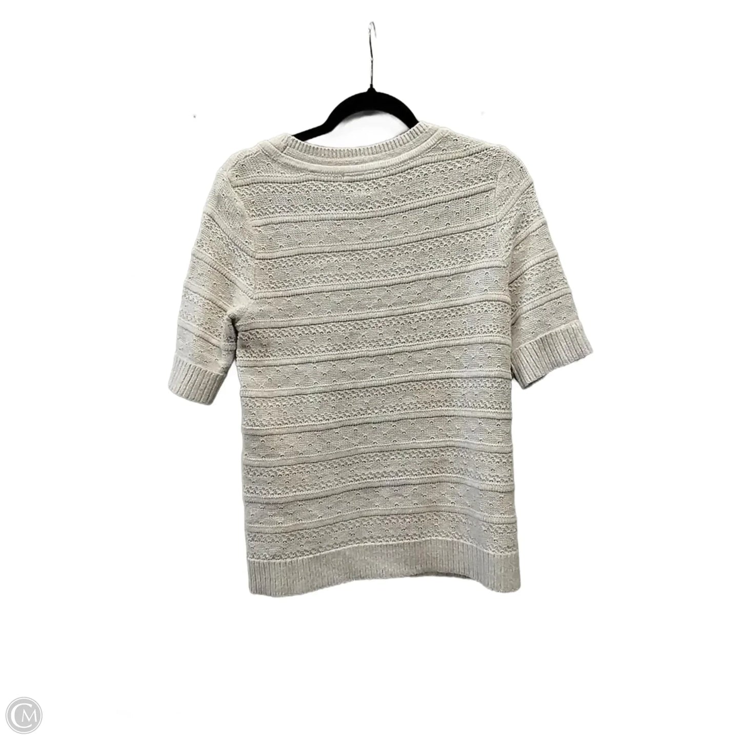 Sweater Short Sleeve By Christopher And Banks In Cream, Size: S