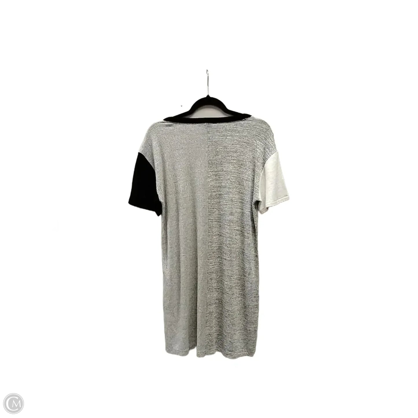 Top Short Sleeve By Rag And Bone In Black & Grey, Size: M
