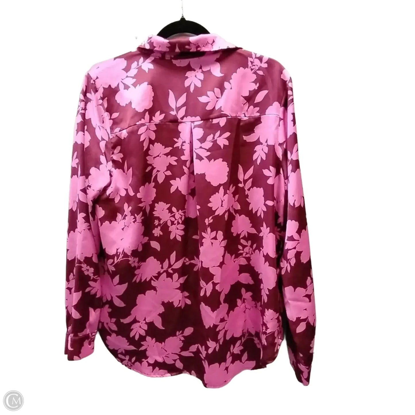 Blouse Long Sleeve By Pleione In Red, Size: Xl