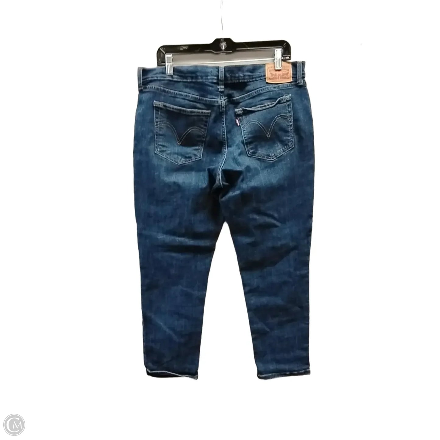 Jeans Boyfriend By Levis In Blue Denim, Size: 14