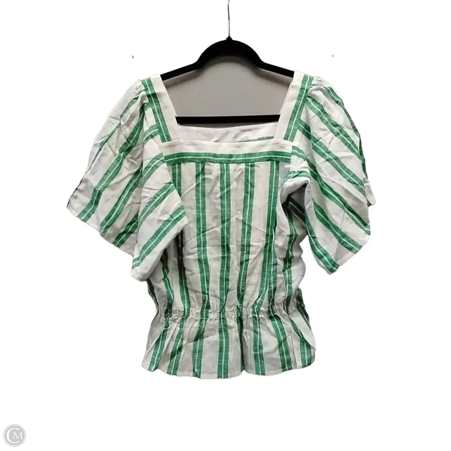 Blouse Short Sleeve By Ann Taylor In Striped Pattern, Size: Mp