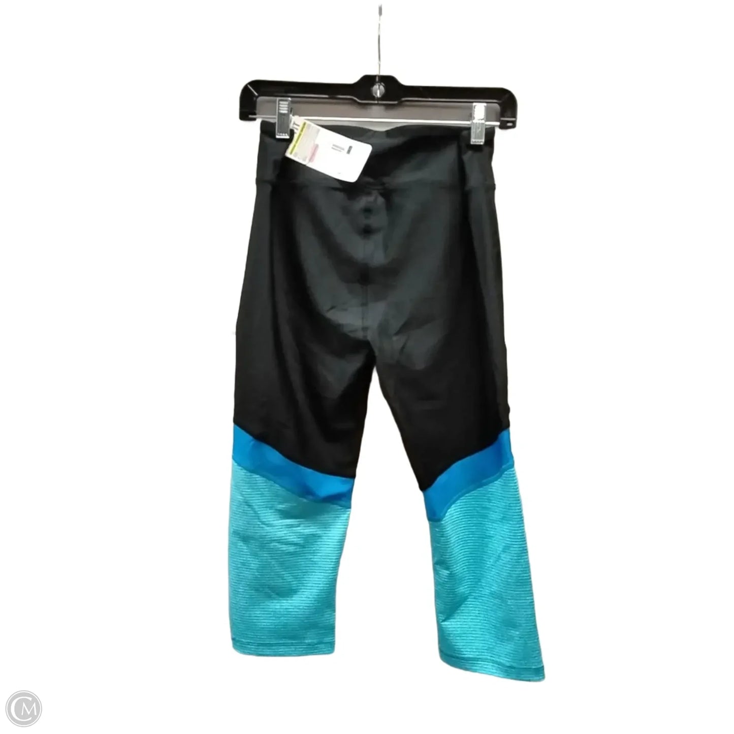 Athletic Leggings Capris By Under Armour In Black & Blue, Size: L