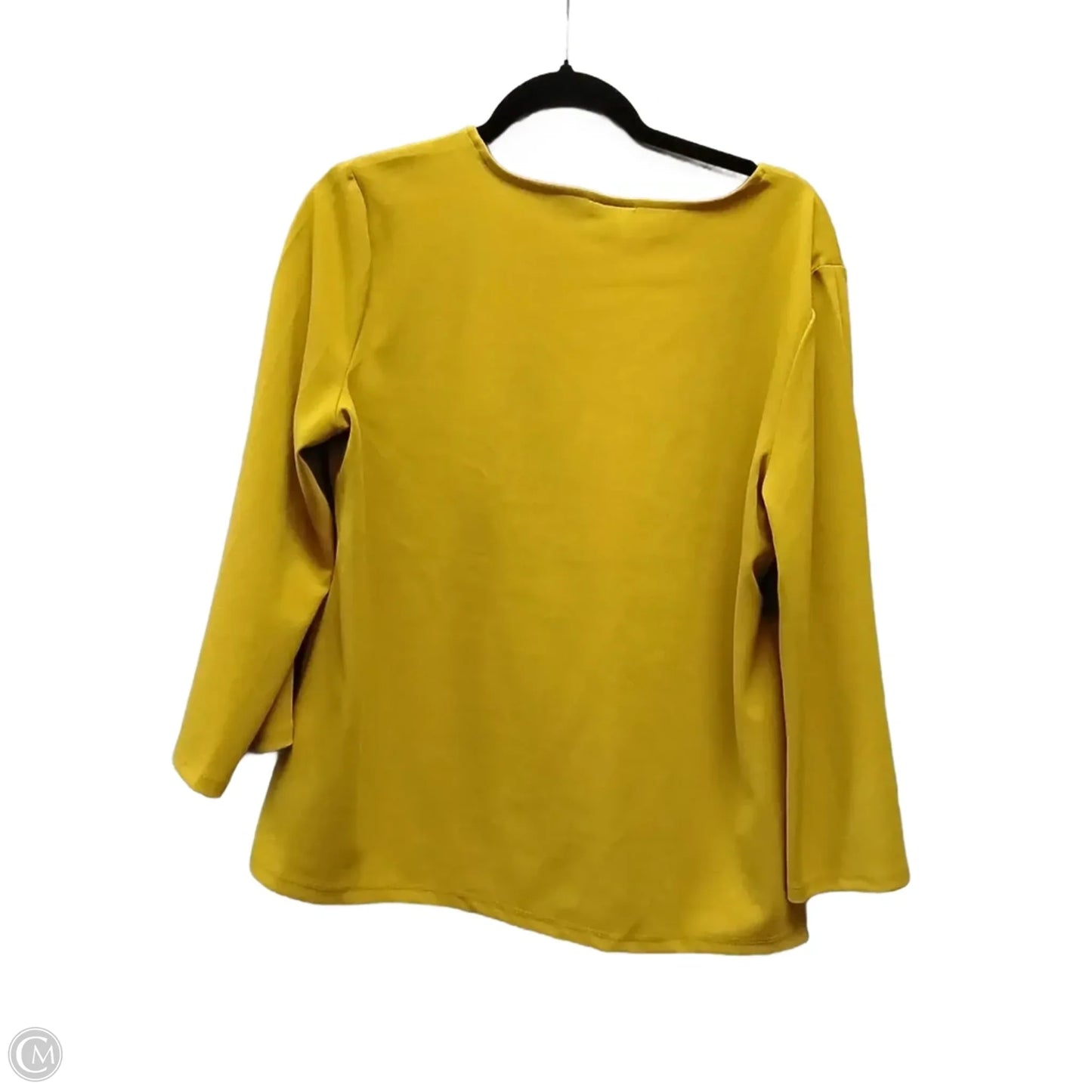 Blouse Long Sleeve By Ann Taylor In Yellow, Size: L