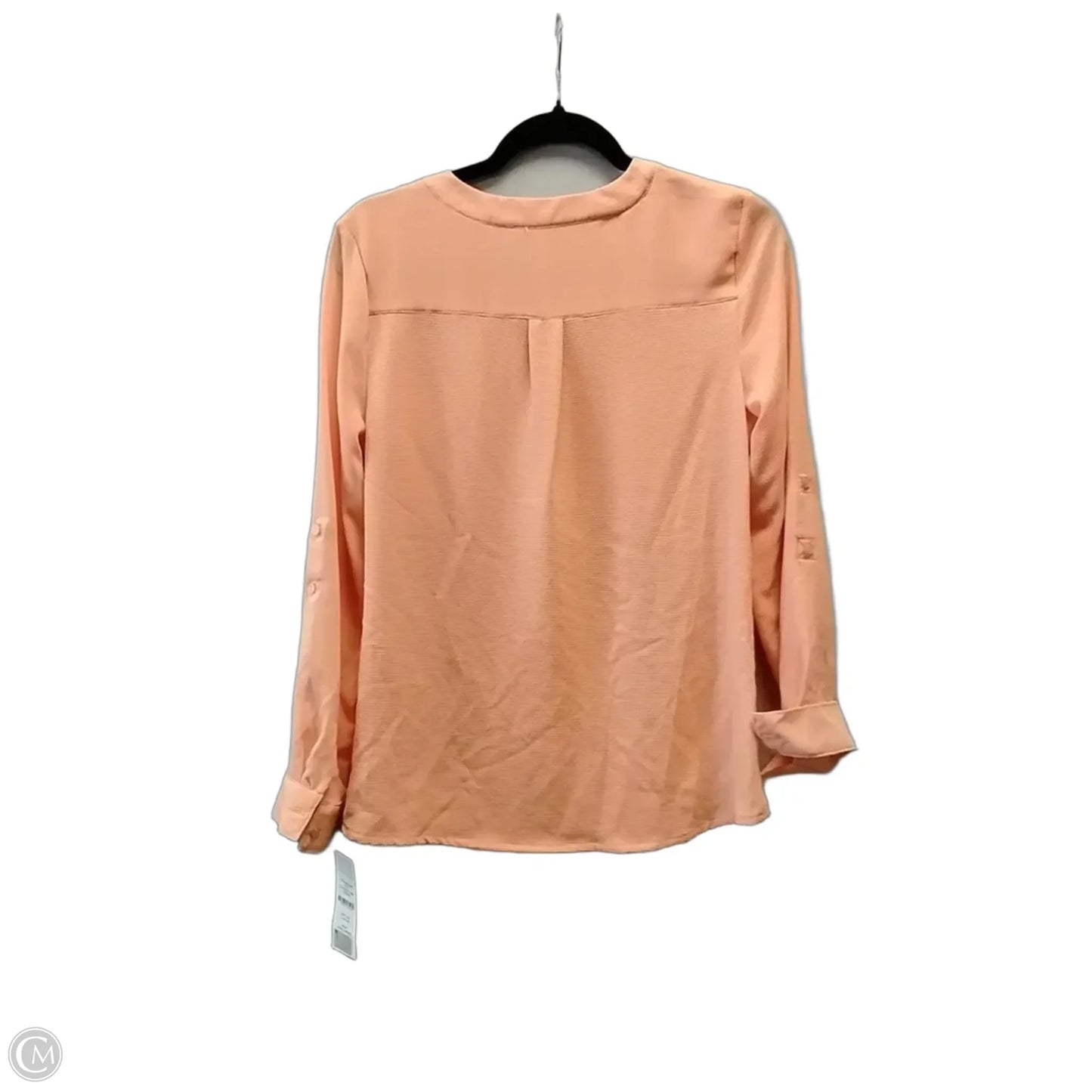 Top Long Sleeve By Valerie Stevens In Orange, Size: S