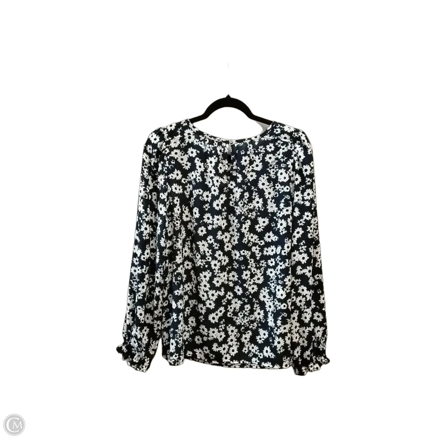 Blouse Long Sleeve By Loft In Floral Print, Size: M